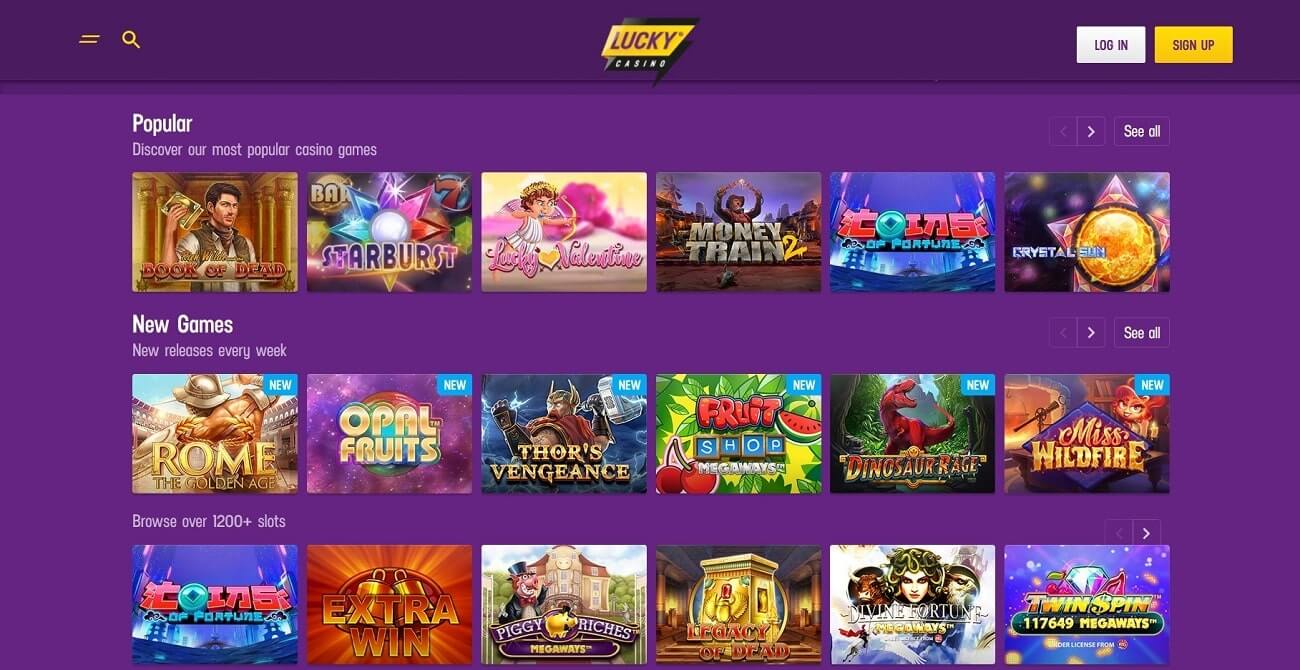 lucky casino ui
